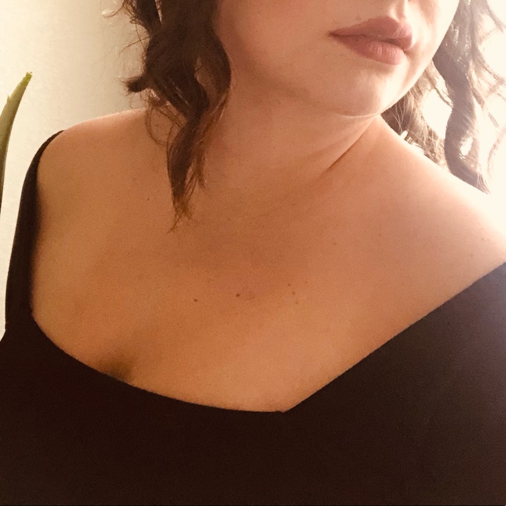 Black Square Neck Long Sleeve